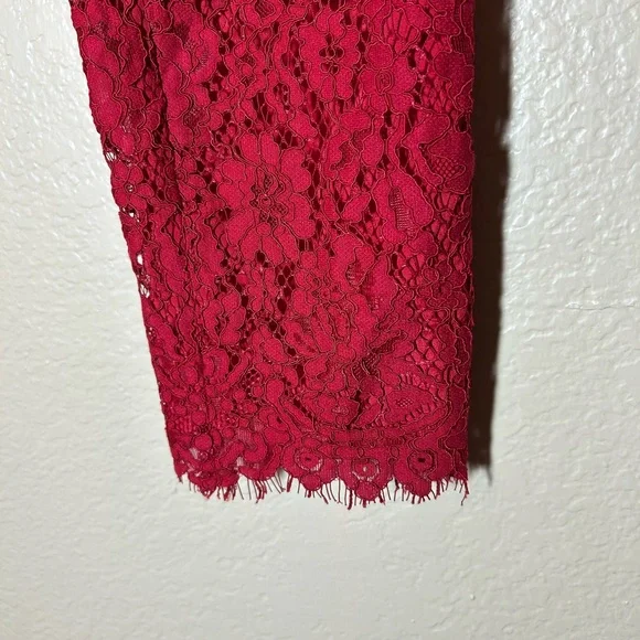 J. Crew Vibrant Red Lace Garment SIZE 00 - Picture 3 of 12